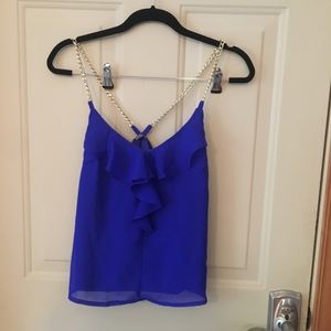 Ruffle and chain shirt